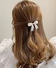 Ziory Floral Designed & Pearls Embellished Hair Clip - Golden & White