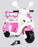 Battery Operated 3 Wheel Electric Scooter| Foot Accelerator| Led Light| Forward and Backward Movement| Bluetooth Music Connectivity| Comfortable Seat - Pink