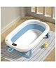 Safe-O-Kid Baby Bath Tub with Digital Meter, 1 Year Warranty, with Drain Plug, Portable/Foldable Travel Friendly Anti-Skid Collapsible Bathtub, Easy to Store for Newborns Bathing - Blue