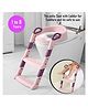Safe-O-Kid Adjustable Potty Training Seat with Ladder  Non-Slip, Foldable & Safe for Kids | 1-Year Warranty | Pink