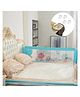 Safe-O-Kid 6FT (1 Year Warranty) (182CM), Designer Bed Rail Guard with 1 Year Warranty, Pack of 1 | Toddler Bed Safety Side Protector | Quick Tool-Free Installation, Blue