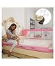 Safe-O-Kid (1 Year Warranty) 6FT (182CM), Designer Bed Rail Guard, Pack of 1 | Toddler Bed Safety Side Protector | Quick Tool-Free Installation, Pink