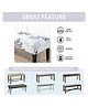 House of Quirk Stretchable Dining Bench Cover - Soft, Washable, Elastic Slipcover for Dining Room Furniture, Fits Standard Benches, Protective & Stylish Seat Cover (Grey Petals)