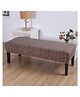 House of Quirk Stretchable Dining Bench Cover - Soft, Washable, Elastic Slipcover for Dining Room Furniture, Fits Standard Benches, Protective & Stylish Seat Cover (Brown Woody)