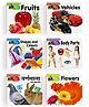 Kids Board Books, Fruits, Vehicles, Shapes & Colours, Body Parts, Varnmala, Flowers, Set of 6 Books - English