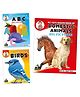 My Cute Board Books, ABC, Birds, Domestic Animals, Set of 3 Books - English