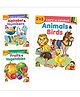 2 in 1 Copy N Colour, Alphabet & Numbers, Animals & Birds, Fruits & Vegetables, Set of 3 Books - English