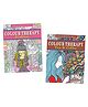 Colour Therapy Colouring Book For Adults, Fashion, Tea & Coffee, Set of 2 Books - English