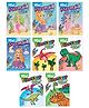 Mini Colouring Books, Mermaid, Dinosaur, Set of 8 Books - English