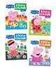 Peppa Pig Stick N Colour Books, Colouring Books with Stickers, Set of 4 Books - English