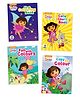 Dora the Explorer Colouring Books, First Colouring Book, Cute Colouring Book & more, Set of 4 Books - English