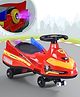 Fire Kids Swing Car With Light Music & Smoke - Red
