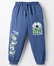 Taeko Single Jersey Knit Full Length Lounge Pant Football Print - Royal Blue