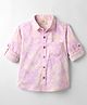 Rikidoos Cotton Full Sleeves Tie Dye Shirt - Light Purple