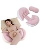 Bembika Pregnancy Pillow Adjustable U Shaped Pregnancy Pillow for Belly and Back Support, Maternity Body Pillow for Side Sleeping, Compact Pregnancy Support Pillow for Comfort(Pink)