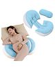 Bembika Pregnancy Pillow Adjustable U Shaped Pregnancy Pillow for Belly and Back Support, Maternity Body Pillow for Side Sleeping, Compact Pregnancy Support Pillow for Comfort(Blue)