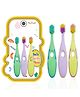 Yamama Kids Toothbrush Cute Pbt Soft Bristles Toothbrush Manual Toothbrush for Kids Colorful Ultrasoft Kids Toothbrush Pack of 3 - Multicolor