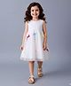 Mark & Mia Sleeveless Solid Color Party Dress with Bow Applique - White