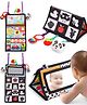 Babyhug Tummy Time Baby Toy for 4-15 months| Vibrant Color with 1 Mirror 2 Rattles and 2 Teethers| Sensory Play |Visual Stimulation| Cognitive Development and Motor Skills- White & Black
