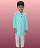 TIPPY TOP Cotton Full Sleeves Ethnic Motifs Printed Kurta Pyjama Set - Green