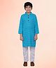 TIPPY TOP Cotton Full Sleeves Ethnic Motifs Printed Kurta Pyjama Set - Blue