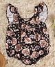 StyloBug Cap Sleeves Floral Printed Onesie - Black