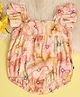 StyloBug Cap Sleeves Floral Printed Onesie - Multi Colour