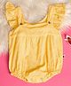 StyloBug Cap Sleeves Schiffli Embroidered Onesie - Yellow