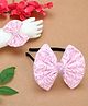 PinkChick Sequins Embellished Bow Designed Headband With Coordinating Bracelet Set - Pink