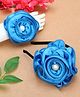 PinkChick Floral Designed & Pearls Embellished Hair Band With Bracelet Set - Blue