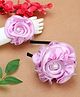 PinkChick Floral Designed & Pearls Embellished Hair Band With Bracelet Set - Lilac
