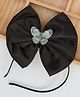 PinkChick Butterfly Designed Bow Applique Detailed Hair Band - Black