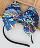PinkChick Bow Applique Detailed Abstract Designed Hair Band - Blue