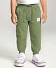 Babyhug Twill Woven Full Length Solid Coloured Trousers With Stretch - Light Green