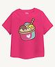 Guugly Wuugly Super Soft Combed Compact Cotton Knit Half Sleeves Skin Friendly Ice Cream Printed Tee - Pink