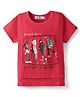 Noddy Knitted Half Sleeves Boys & Typography Printed Tee - Red