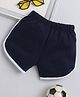 Little Angels Cotton Side Taped Shorts - Navy Blue