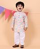 Mama & Peaches Cotton Full Sleeves Polka Dots Printed Kurta & Pyjama Set -Pink