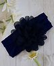 Little Miss Cuttie Floral Designed Headband - Navy Blue