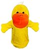 FunBlast Duck Shaped Soft Hand Puppet with Movable Open Mouth for Kids Yellow - Height 28 cm