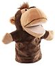 FunBlast Monkey Shaped Soft Hand Puppet with Movable Open Mouth for Kids Brown - Height 26 cm