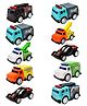 FunBlast Unbreakable Pull Back Vehicles Toys for Kids  Pack of 10 Multicolor