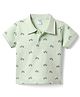 Tango Interlock Knit Half Sleeves Polo T-Shirt with Cycle Print - Light Green
