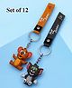 Asera Cartoon Keychains Keyrings for Kids Birthday Return Gifts Party Favors Take Away Gifts (Tom & Jerry - 12 Pcs)