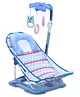 Baby Bather With Toys - Light Blue| Reclining Seat| Spacious| Anti Skid Base| Head Support| Compact Fold| Travel Friendly| Washable Cover| Newborn| Boys & Girls