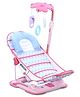 Baby Bather With Toys - Pink| Reclining Seat| Spacious| Anti Skid Base| Head Support| Compact Fold| Travel Friendly| Washable Cover| Newborn| Boys & Girls