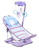 Baby Bather With Toys - Purple| Reclining Seat| Spacious| Anti Skid Base| Head Support| Compact Fold| Travel Friendly| Washable Cover| Newborn| Boys & Girls
