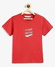 Campana 100% Cotton Knit Half Sleeves Skateboard Printed Tee - Red