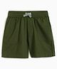 Campana Cotton Lycra Solid Shorts - Military Green