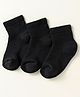 Kookie Kids Terry Knit Solid Socks Pack Of 3 - Black